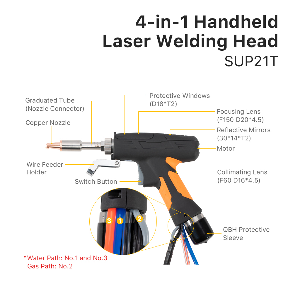 4-in-1 Laser SUP21T Welding Head for Fiber Welding Machine