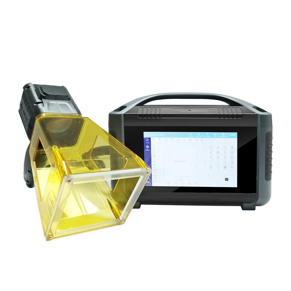 20w 30w Small type handheld laser marking machine for metal and plastic