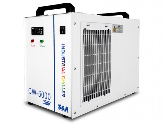Small CO2 Laser Chiller Unit 220V 50/60Hz CW-5000T series to cool CO2 laser glass tube of small power