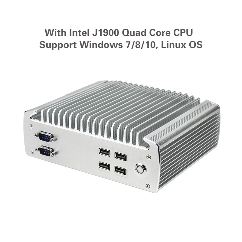 Mini Indusrial PC IBOX-101 Plus Fanless All in One PC Aluminum Structure with Intel Celeron J1900