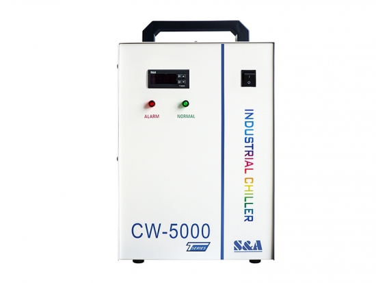 Small CO2 Laser Chiller Unit 220V 50/60Hz CW-5000T series to cool CO2 laser glass tube of small power