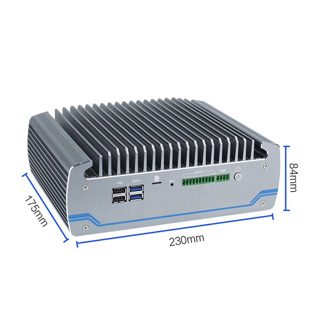 Indusrial PC IBOX-706 Plus Fanless All in One PC Aluminum Structure with I5 6200U+ 8G DDR4+128G SSD