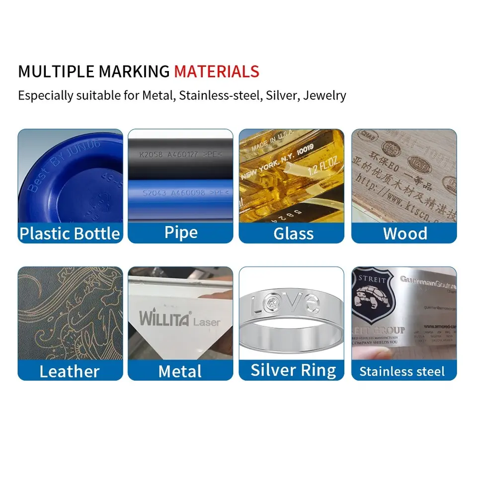 20w 30w Small type handheld laser marking machine for metal and plastic