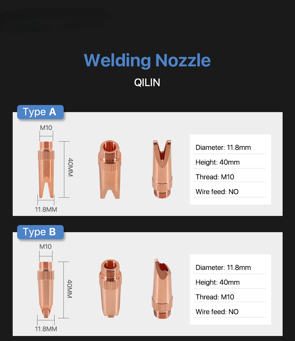 Welding machine nozzle copper nozzle
