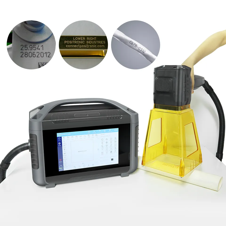 20w 30w Small type handheld laser marking machine for metal and plastic