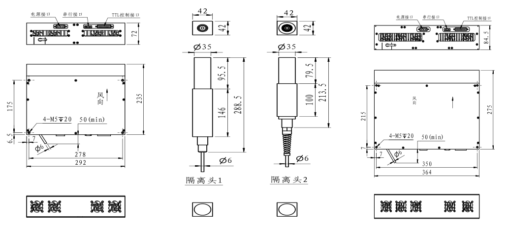 30W pulsed fiber laser-with red light series