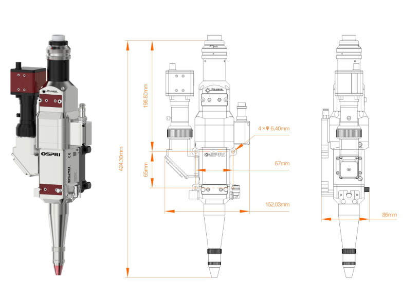 Single-axis Wobble Laser Welding Head LRW410