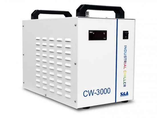 Portable Industrial Air Cooled Chillers For Co2 Laser Tube S&A Teyu CW-3000