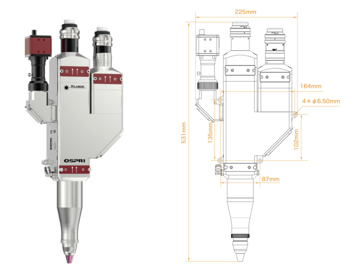 Dual-band composite welding head