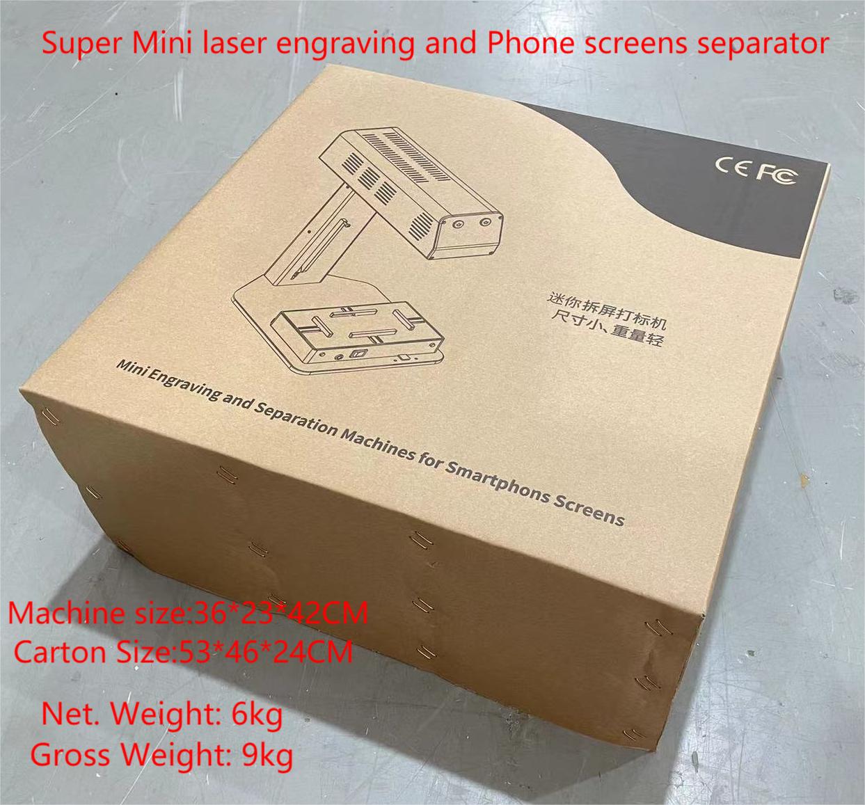 Super mini laser engraving machine for mobile phone screen back glass separator removal TBK-958M