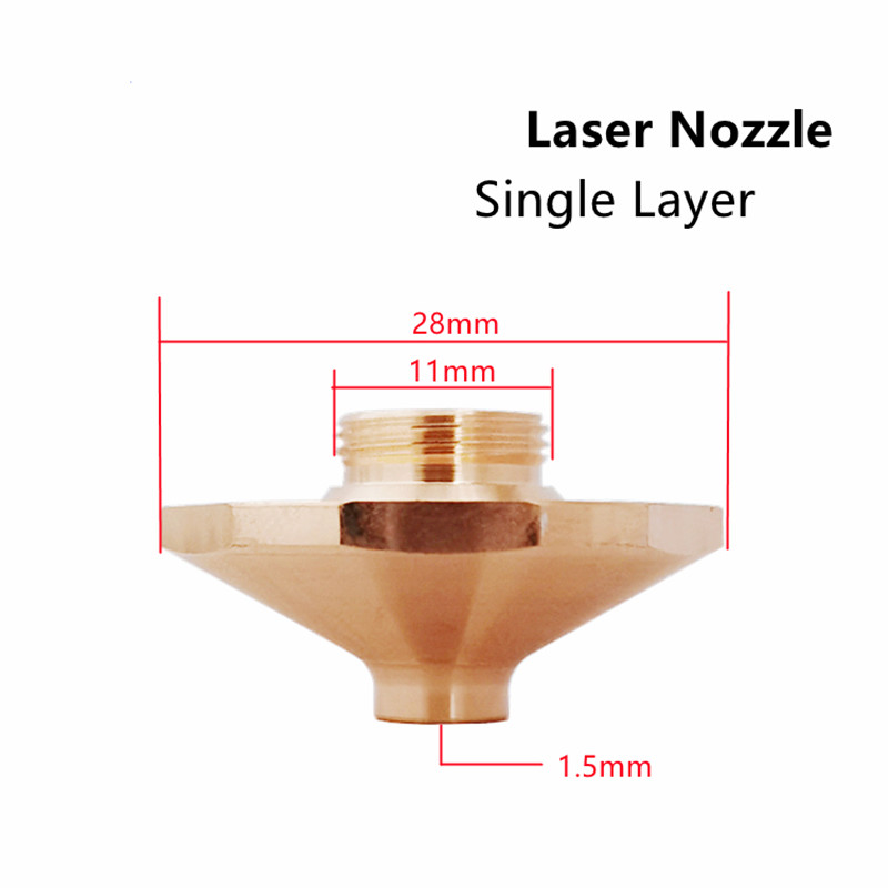 Laser Cutting Nozzle Diameter D28 Caliber 1.5 Single-layer nozzle