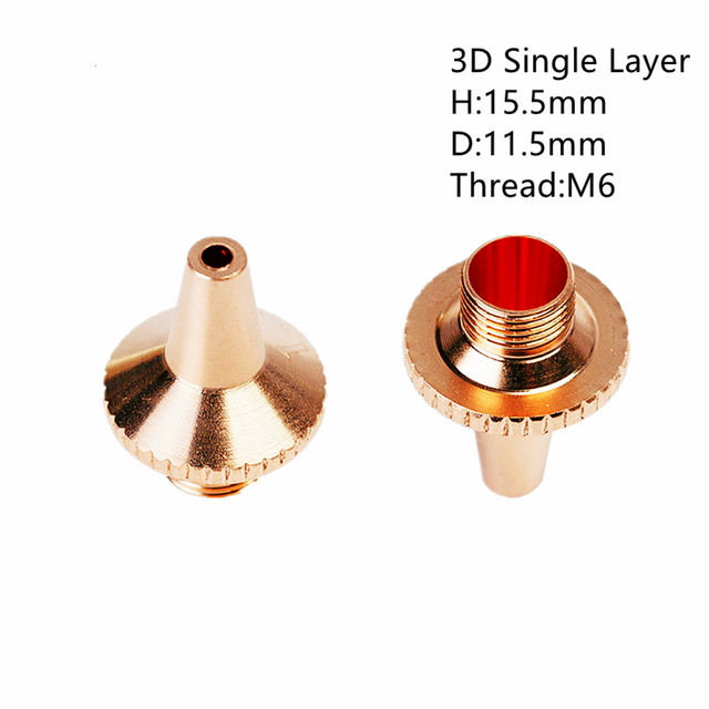3D Single Layer for Raytools Fiber Laser Cutting Head Parts Laser nozzles 3D M6 Single Layer