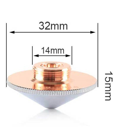 Laser cutting Nozzle single double layer D32 for Raytools BT240S\BM109\BM110\BM111\BM114S cutting head