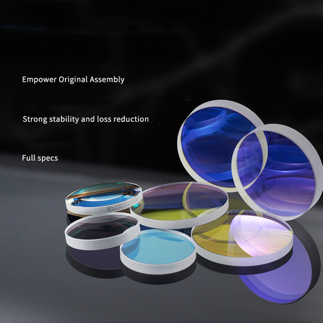 EMPOWER Original laser cutting machine protection lens fiber optic accessories quartz lens coating through lens D27.9*4.1