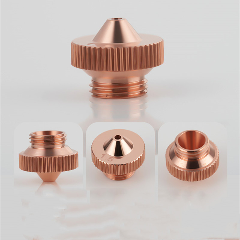 laser fine cutting head nozzle single layer M8 universal copper cutting nozzle (2)