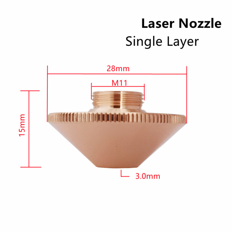 Laser Cutting Nozzle Diameter D28 Caliber 3.0 Single-layer nozzle