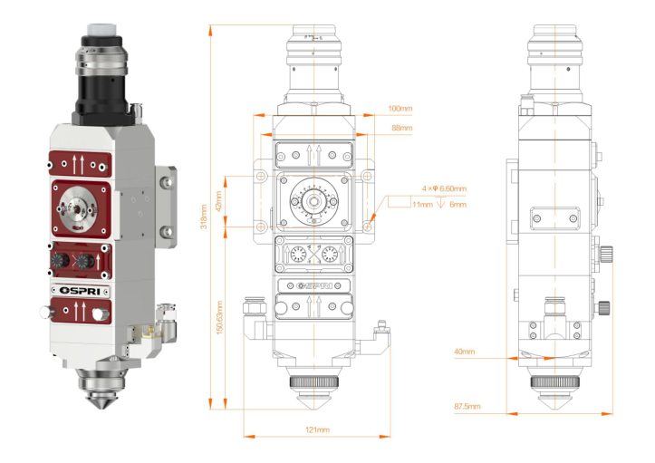 Manual Focus Cutting Head