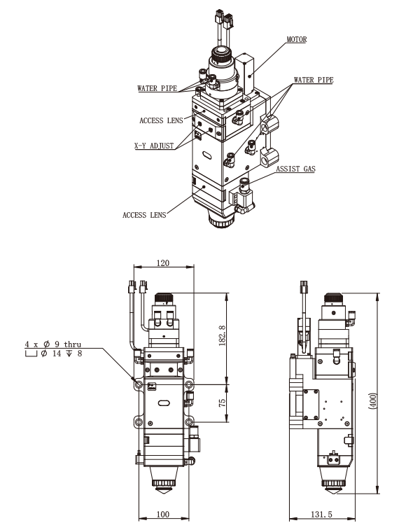 Raytools BM114S 100-150-QBH_BMH1140005A